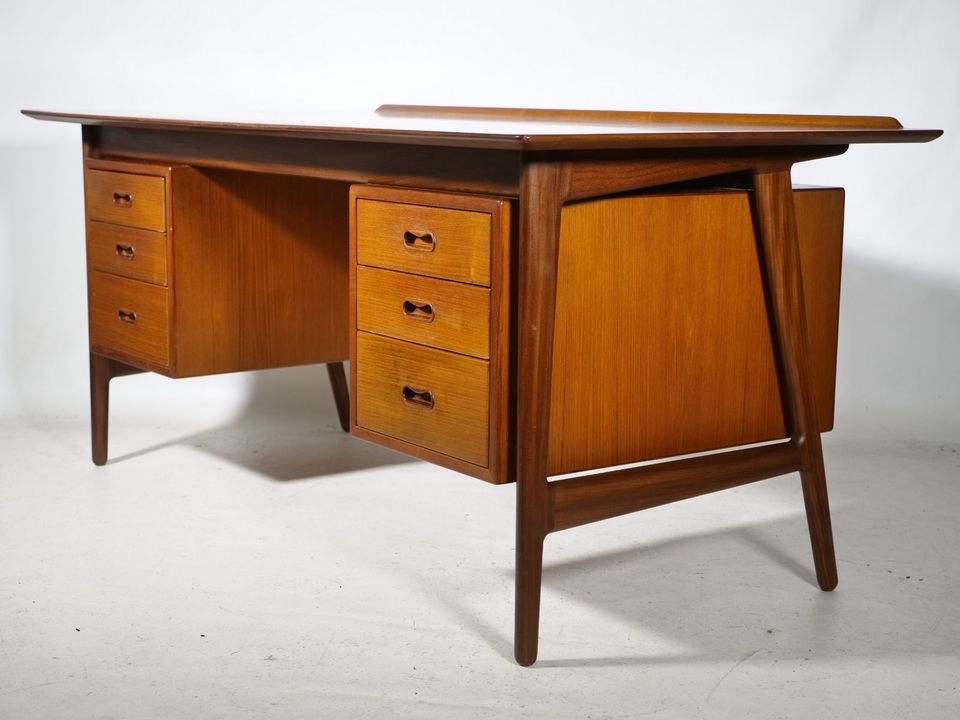 Mid-Century Design Schreibtisch Teak Arne Vodder Anton Borg 60er in Mainz