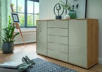 XXL Sideboard Kombi-Kommode 2 Türen 5 Schubladen Glas creme OVP ! Niedersachsen - Osnabrück Vorschau