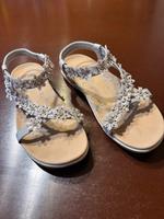 007 - Sandalen mit Blümchen weiß Sachsen - Bischofswerda Vorschau