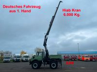 Unimog 437 4x4 mit Hiab Kran + Zapfwelle + AHK 29 t. Niedersachsen - Sottrum Vorschau