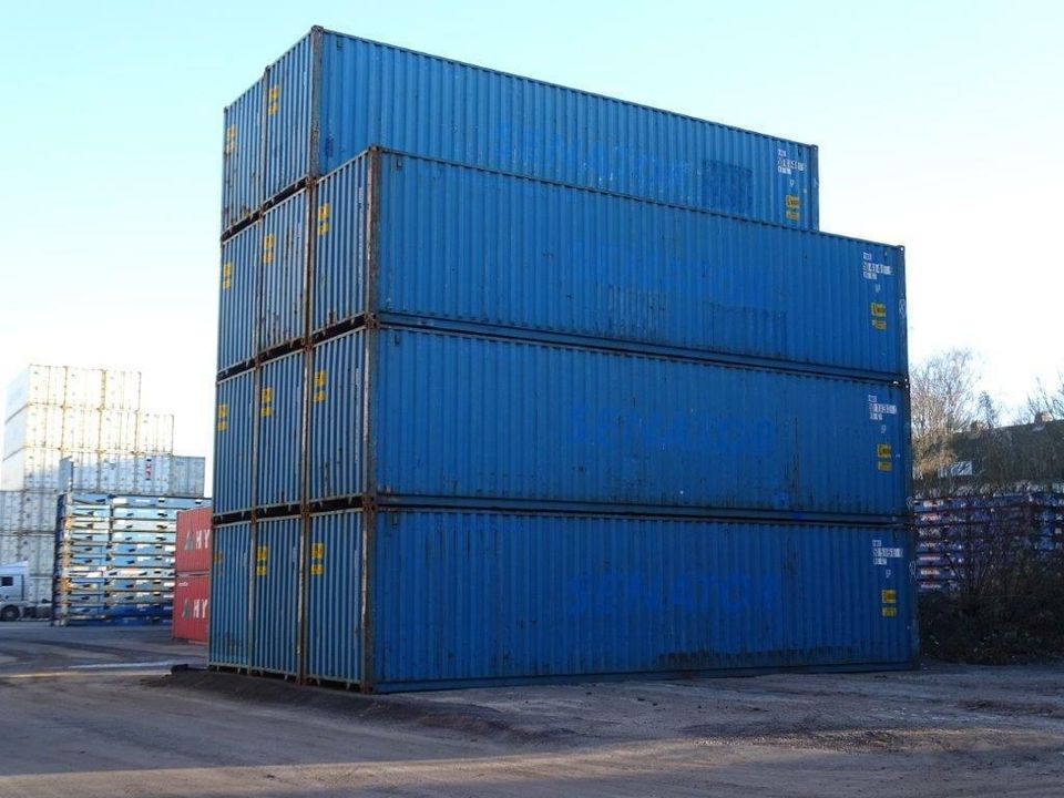 40 Fuss High Cube Seecontainer Lagercontainer Reifencontainer in Hamburg