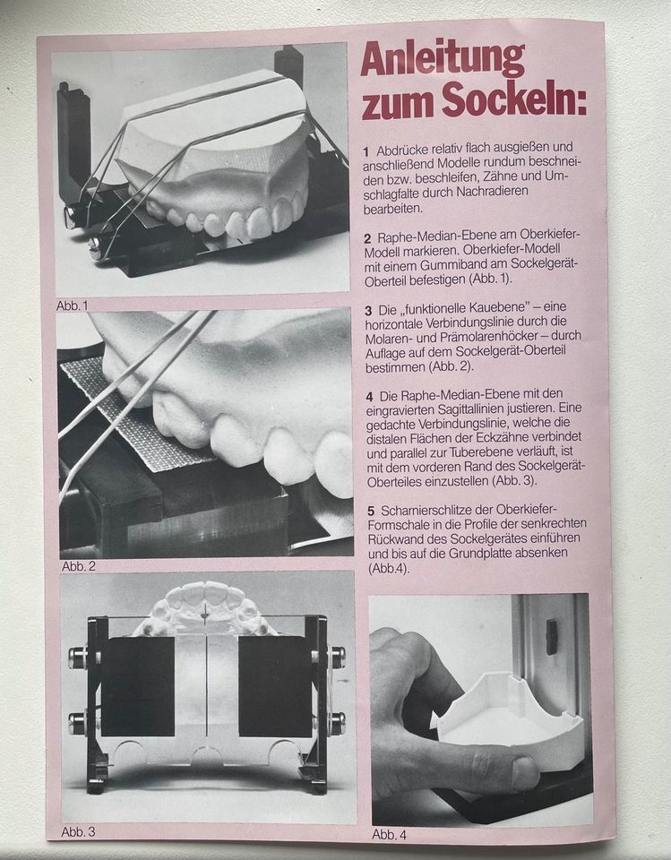 Sockel Gerät/Zahntechnik Modell Sockler/Kiefermodell Tray/Gipsmod in Limburg