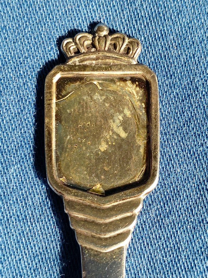 Wappenlöffel in 925'er Silber aus Dänemark in Hamburg