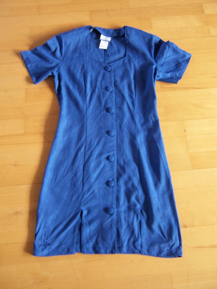 Blaues Leinenkleid Gr. XS  bzw. 34 in Hessisch Oldendorf