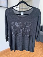 Vero Moda Damen Shirt Langarm Sweatshirt grau Glitzer Pailletten Bayern - Gröbenzell Vorschau