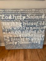 Bild , Wandbild , blau , beige , weiß, Schrift Schleswig-Holstein - Tangstedt  Vorschau