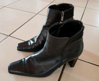 Gr. 37 modische Leder-Stiefelette-Schuhe für Frauen, schwarz!!! Baden-Württemberg - Erdmannhausen Vorschau