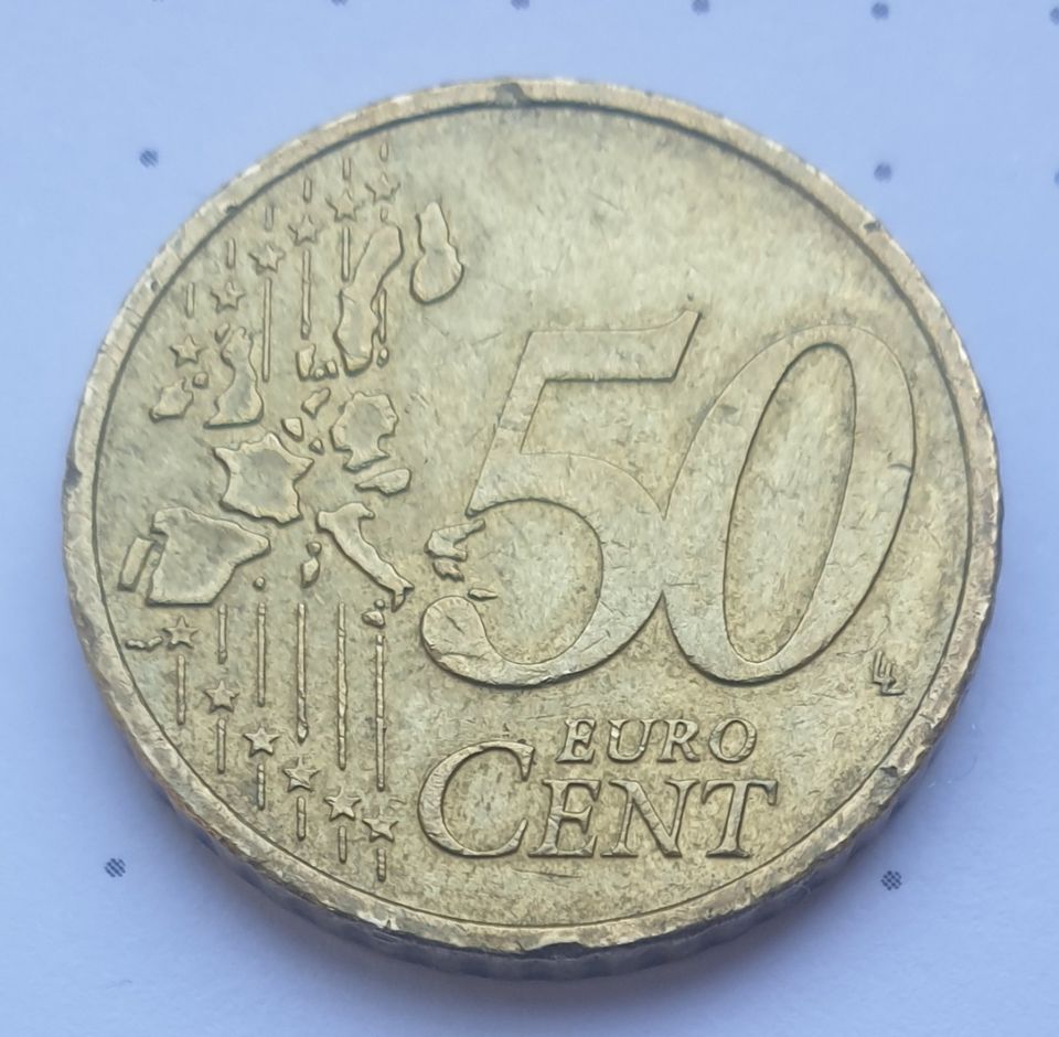 50 Euro Cent Münze ÖSTERREICH 2002 Fehlprägung Sammler in München