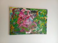 Handarbeit Acrylbild abstrakte Kunst auf Leinwand Unikat 50x70 Baden-Württemberg - Giengen an der Brenz Vorschau