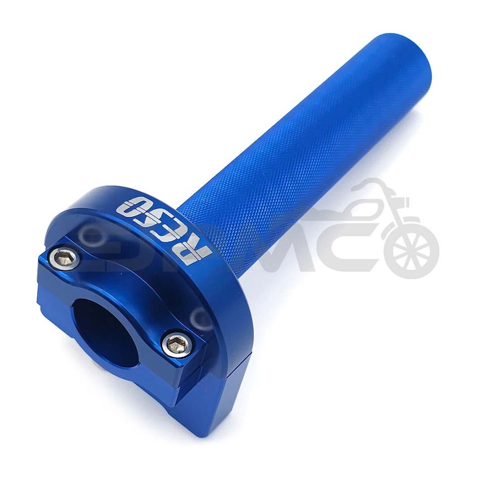 RESO Gasgriff CNC ALU (Blau) für 22mm-Lenkerrohr