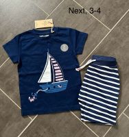 NEXT Sommer Set 3-4 T-Shirt Shorts dunkelblau Segelboot Schleswig-Holstein - Tangstedt  Vorschau