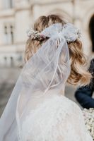 Braut Haarkranz Blumenkranz aus Trockenblumen mit Schleife Niedersachsen - Vordorf Vorschau