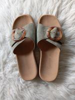 Gabor Slipper Gr. 37 Khaki Wildleder mit Klett Nordrhein-Westfalen - Gelsenkirchen Vorschau
