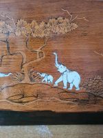 Bild mit Elefanten aus Holz. Nordrhein-Westfalen - Wadersloh Vorschau
