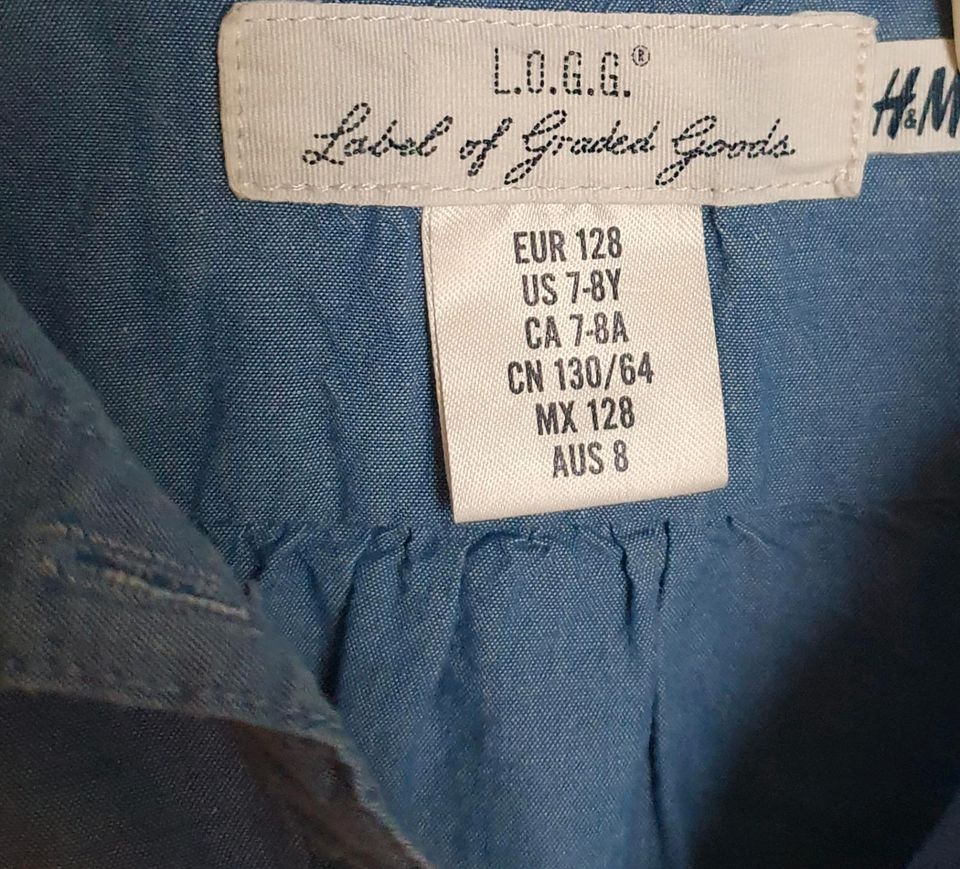 H&M Jeans-Blusen-Kleid Größe 128 in Potsdam