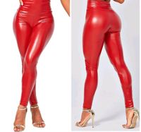 Kunstleder Lederleggings Leggings rot L  M neu ovp Pankow - Karow Vorschau