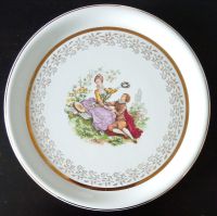 Keramik Vintage Teller Porcelaine Digoin, Watteau Motiv "Pärchen" Rheinland-Pfalz - Hohen-Sülzen Vorschau