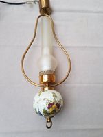 Deckenlampe Hängelampe  Lampe Messing Porzellan Glas 220V alt Niedersachsen - Wedemark Vorschau