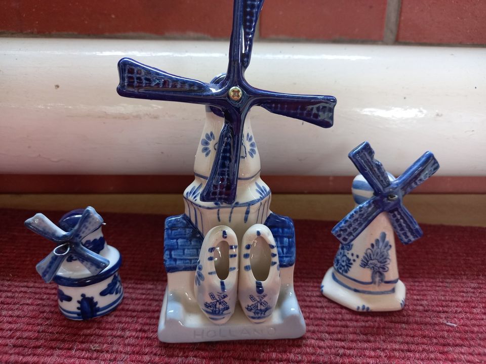 Windmühle Porzellan Figur Basteln Deko Bonsai in Sachsen Kohren