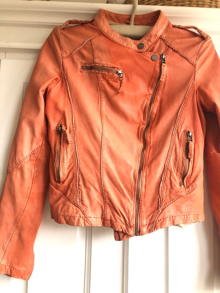 OAKWOOD Lederjacke Cognac/Orange Größe M in Gladbeck