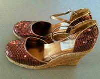 Espadrilles, Wedges, Plateau, 38,5, Pailletten Niedersachsen - Padingbüttel Vorschau