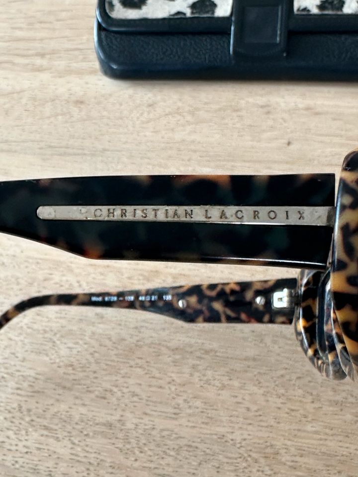 Vintage Sonnenbrille Christian Lacroix retro cateye Leopard in Surberg