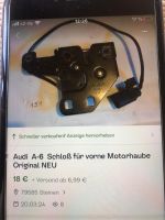 Audi  A-6  Schloß für Motorhaube Original NEU Baden-Württemberg - Steinen Vorschau