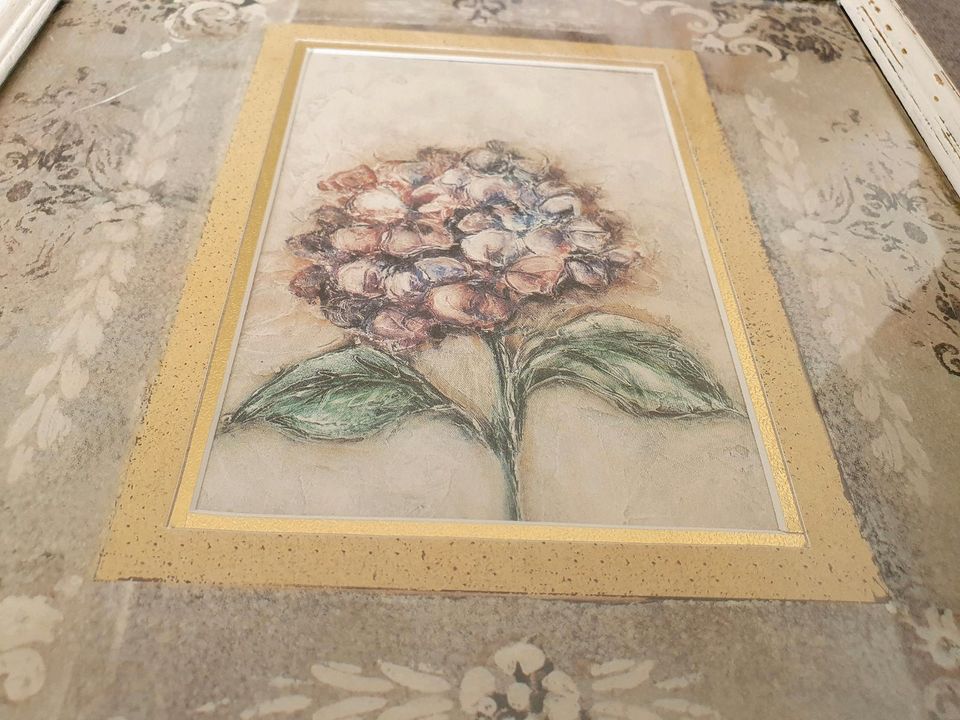 Bild Hortensie Blume 27,5cm beige braun Gold lila grün in Unterschleißheim