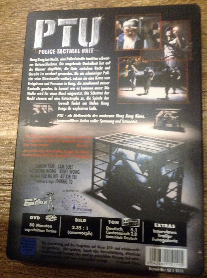 DVD - PTU Police Tactical Unit - Steelbook,neuwertig in Zeitlofs