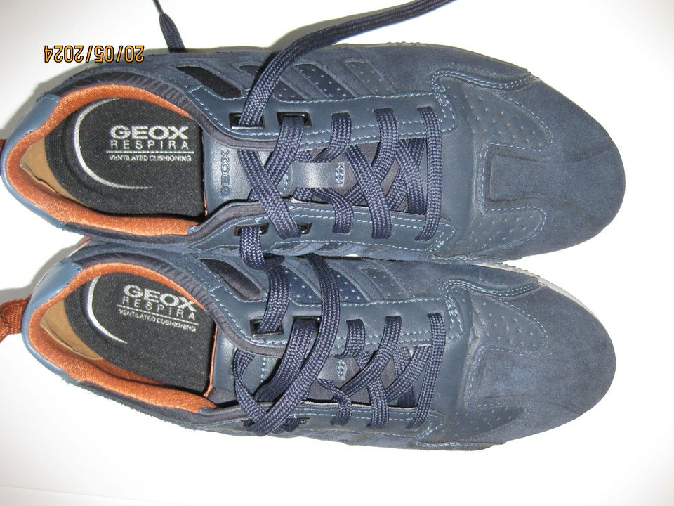 Herren Schuhe Geox Espira, blau, Gr. 42, ungetragen in Plankstadt