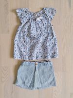 H&M Set Rock mit Bluse Tunika Blumen blau weiß gestreift Gr. 80 Kr. München - Ismaning Vorschau