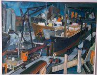 Gemälde Ölbild,  Hafenszene  WILFRIED KOERTZINGER 1933-2022 Neustadt - Alte Neustadt Vorschau