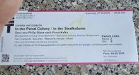 Heute: Ticket für „In der Strafkolonie“ nach Franz Kafka Bayern - Pullach Vorschau