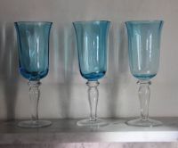 3 Weingläser, (Glas) Farbe: blau, Niedersachsen - Braunschweig Vorschau