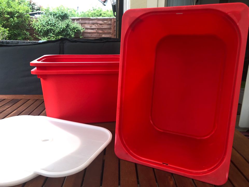 3 x Trofast IKEA Boxen groß 42x30x23 rot in Neutraubling