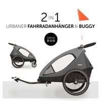 Hauck Dryk Duo - 2in1 Fahrradanhänger & Buggy - Grey - Bietet Platz für 2 Kinder (bis 44 kg) - Bike Trailer & City Buggy - NEU Hessen - Fulda Vorschau