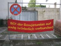 Banner Fahne "Mit der Sowjetunion auf ewig brüderlich verbunden" Berlin - Mahlsdorf Vorschau