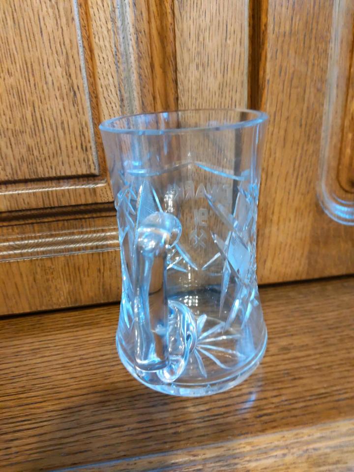Bergbau Zeche GWARKI Polen 1991 Bleikristall Bierkrug ca.17 cm in Kamp-Lintfort
