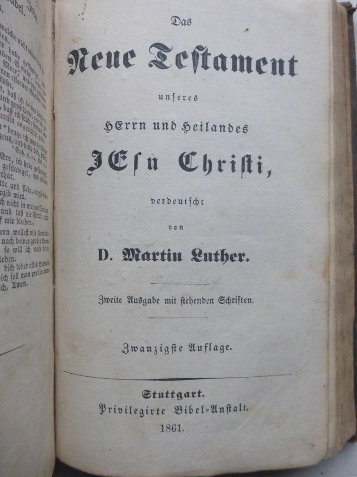 Martin Luther: Heilige Schrift des Alten u.Neuen Testaments, 1861 in Stuttgart