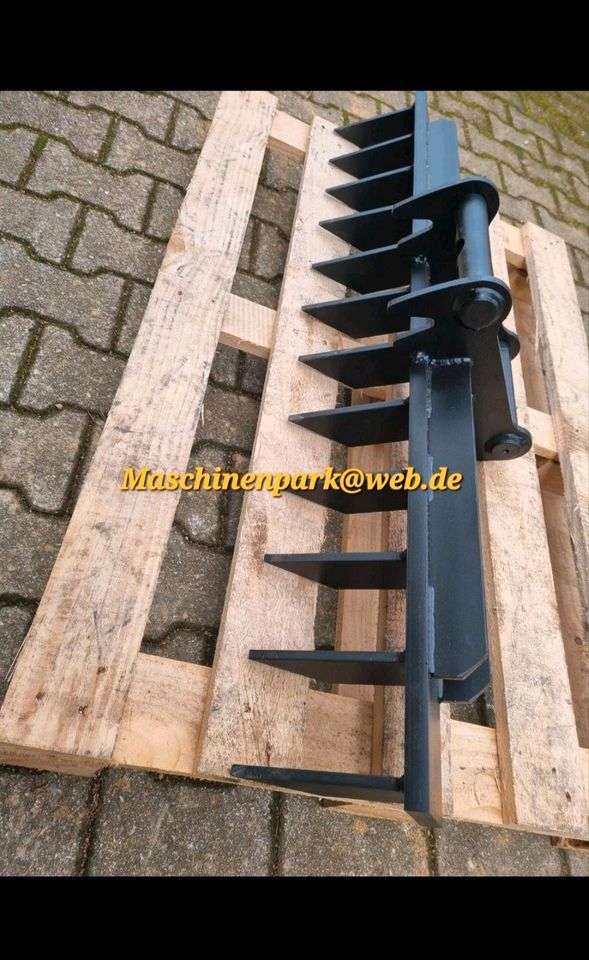 ✅️MS01 - 2er Set - 120cm Humusrechen - 80cm Roderechen Minibagger in Langenneufnach