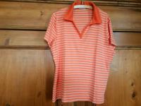 Damen Poloshirt orange gestreift Polohemd Gr. 44/46 Vögele NEU Hessen - Schlitz Vorschau