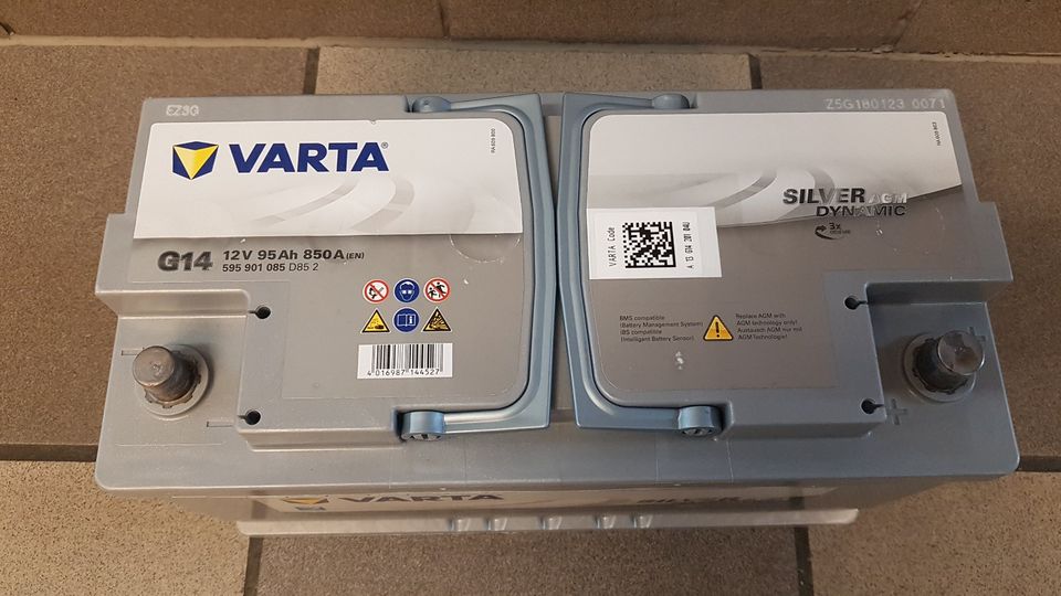 Auto Batterie VARTA Silver Dynamic AGM G14 95Ah 850A Start Stop in  Nordrhein-Westfalen - Herten, Ersatz- & Reparaturteile