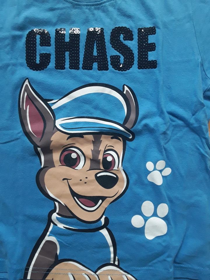 T-Shirt Paw Patrol Chase Pailletten 116 (122) in Trappenkamp