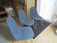 3 Schalenstühle Stühle Stoffbezug, 3 x blau Nordrhein-Westfalen - Nümbrecht Vorschau