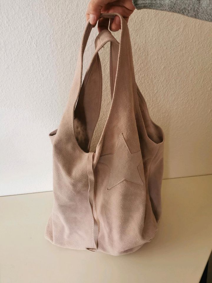 Leder Tasche Beutel Rauhleder in Kappeln