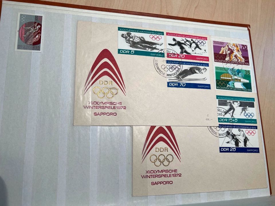 Briefmarken Motiv Sammlung Olympisch Winterspiele in Frankfurt am Main