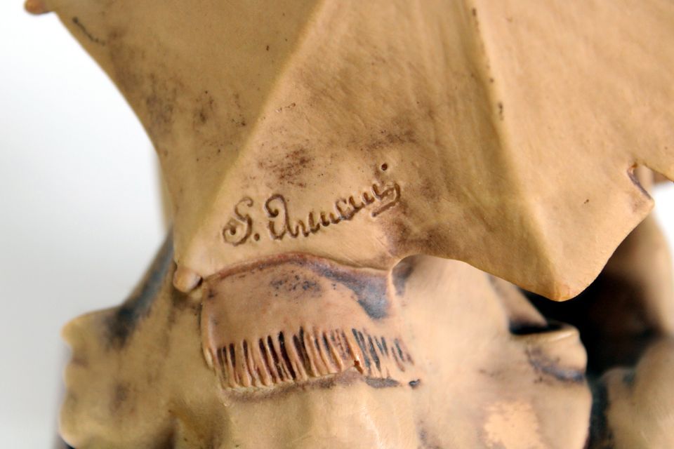 Junge mit Schirm Figur Skulptur signiert Italien in Kammerforst