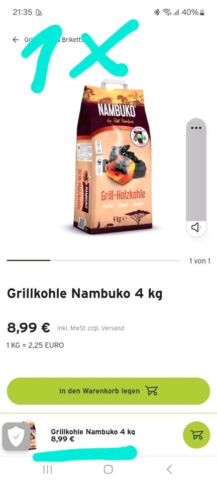 3x Grill-Holzkohle +Anzünder in Neukirchen-Vluyn