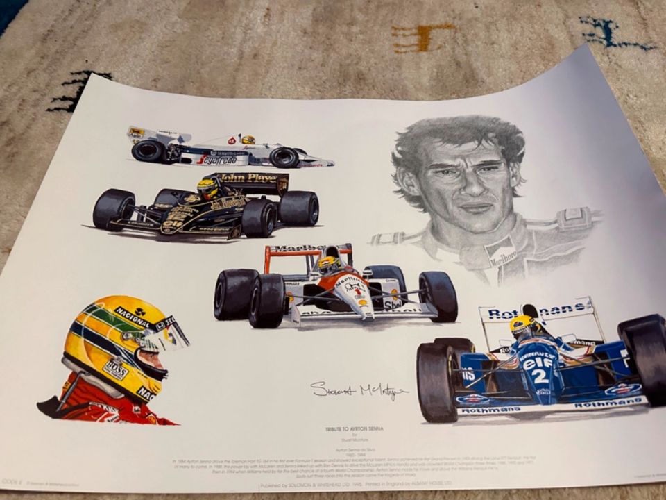 Ayrton Senna Kunstdruck "Tribute to Ayrton Senna" Stuart Mcintyre in Emmelshausen