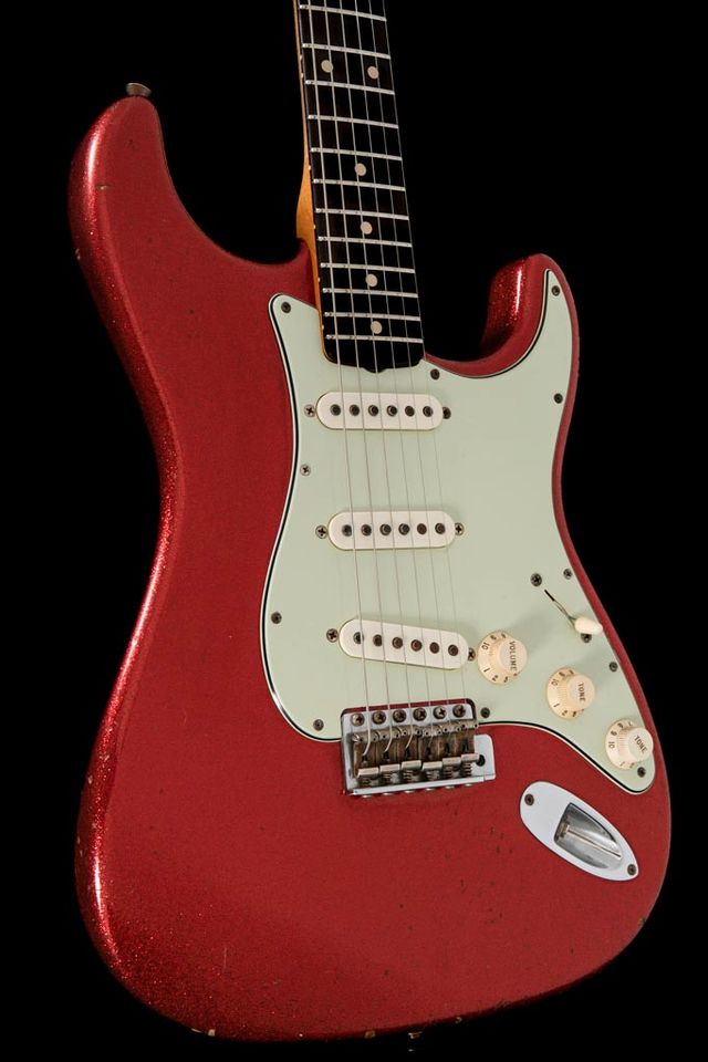 2011 Fender Custom Shop 1960 Stratocaster Relic Red Sparkle in Paderborn